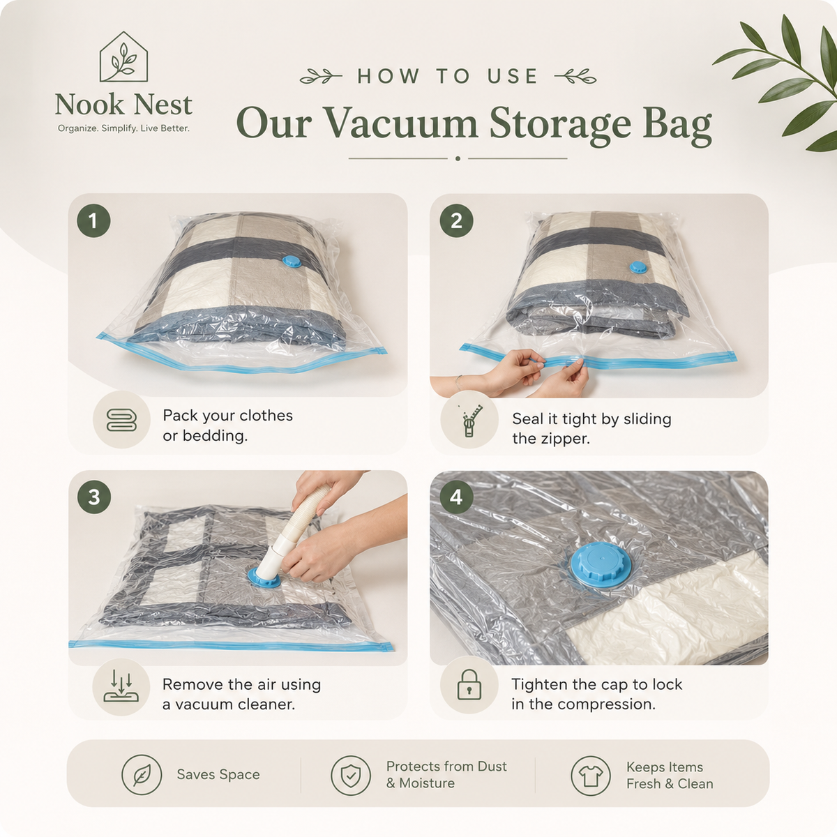 Vacuum Storage Bags (Pack of 5)