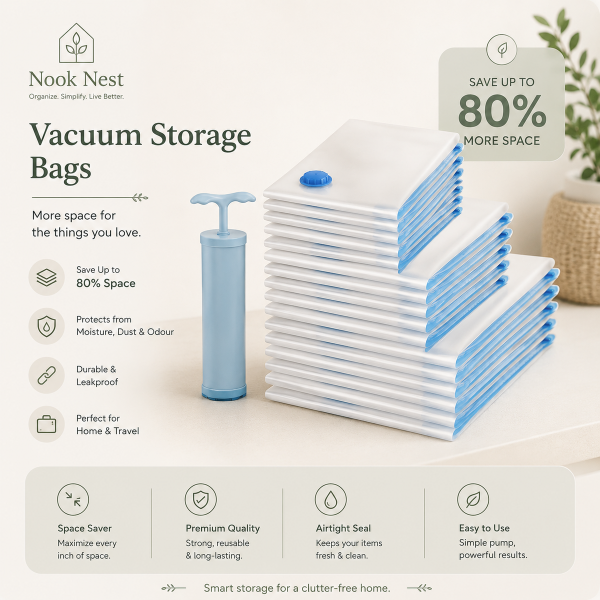 Vacuum Storage Bags (Pack of 5)