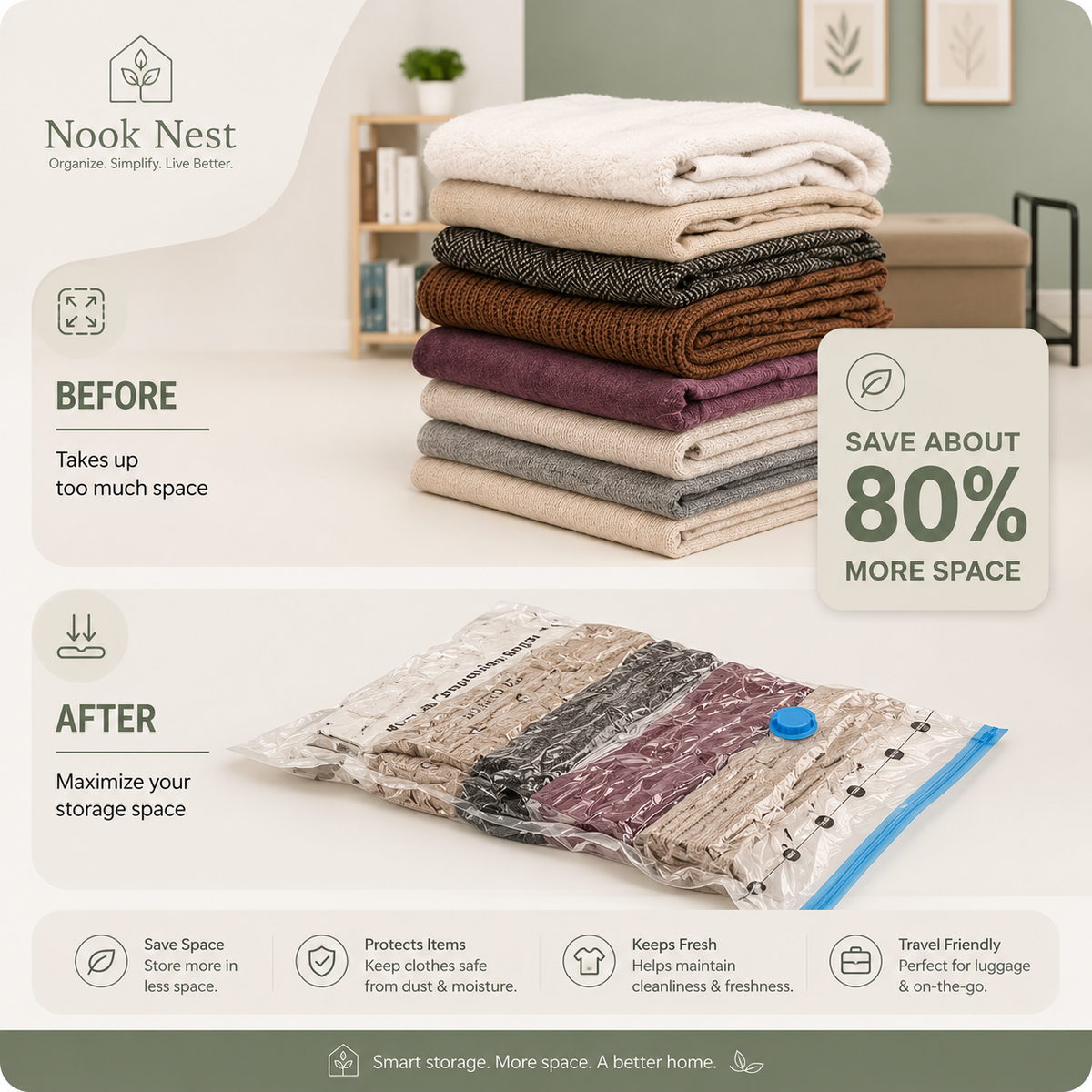 Vacuum Storage Bags (Pack of 5)