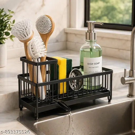 Kitchen Sink Organizer Rack (Black)
