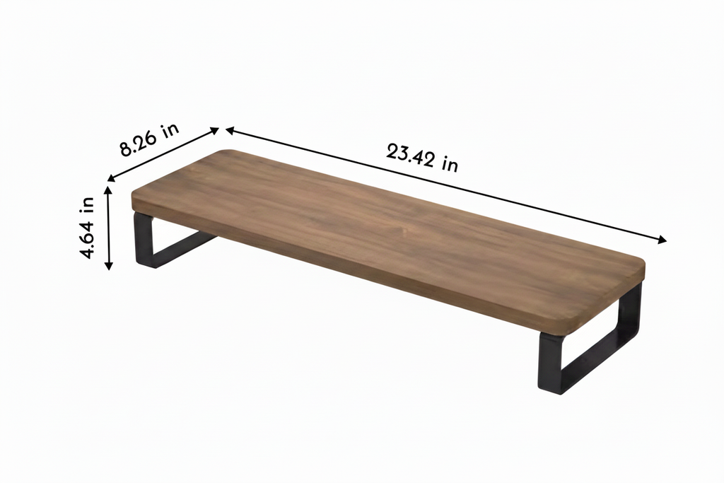 Desktop monitor stand with dimensions