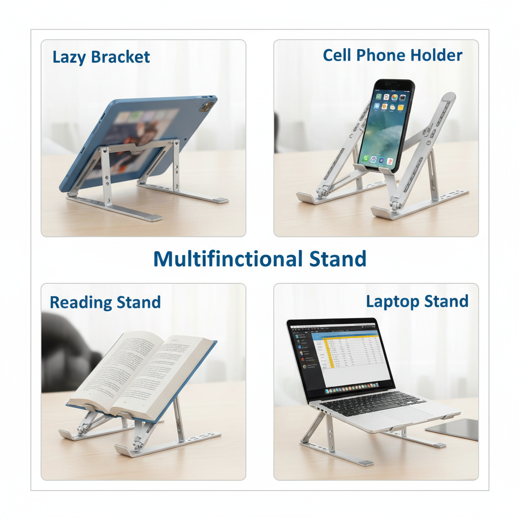 Multifunctional stand grid - lazy bracket, phone holder, reading stand, laptop stand
