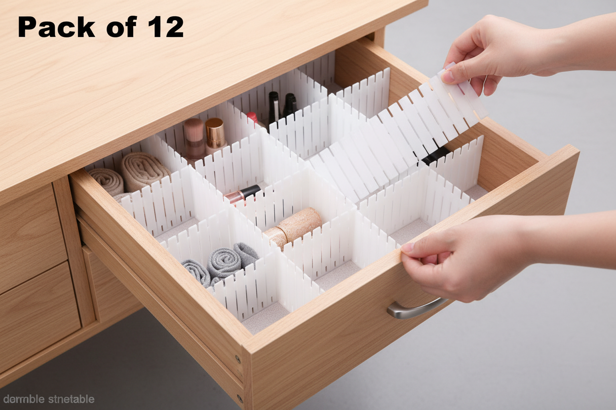 Adjustable Drawer Dividers (Set of 12)