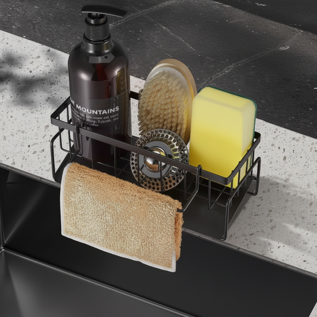 Kitchen Sink Organizer Rack (Black)
