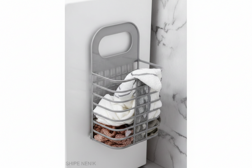 Wall Mounted Mesh Laundry Basket